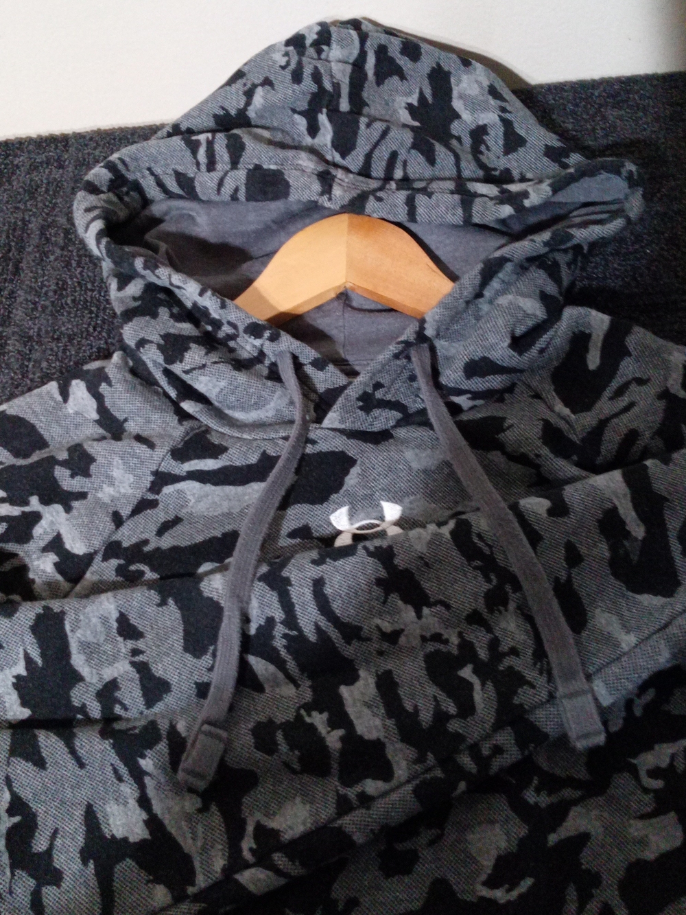 Under Armour Gray & Black Camo Hoodie